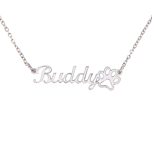 Personalized Paw Print Necklace